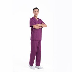 Uniformes de hospital tejidos, conjuntos de uniformes médicos de moda, ropa de trabajo clínica para hombres, tamaño personalizado, 7 colores - Product Image 1