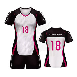 Uniformes de volley-ball unisexes sur mesure, imprimés, 100% polyester, ensembles pour adultes, service OEM - Product Image 1