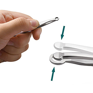 Pinzas universales para recortar el cabello de la nariz de acero inoxidable de alta calidad, pinzas para cejas de punta redonda para una eliminación perfecta - Product Image 6