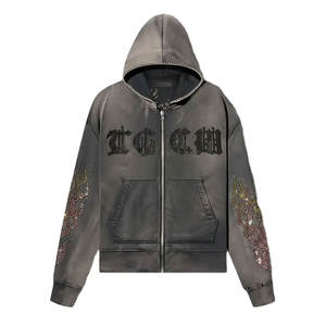 Vente en gros 320 grammes de sweat à capuche pour homme lourd de haute qualité décontracté coupe ample avec logo de sérigraphie personnalisé - Product Image 1