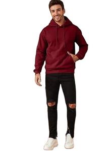 เสื้อฮู้ดลำลองแบบสวมหัวมีฮู้ดพอดีตัวปกติสำหรับผู้ชายเสื้อฮู้ดแบบสวมศีรษะระบายอากาศได้มีกระเป๋าจิงโจ้ใส่สบายมาใหม่2025 - Product Image 4