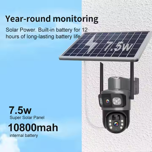 2K ống kính kép Màn hình kép 4G pin năng lượng mặt trời PTZ ip camera hai chiều âm thanh tự động theo dõi trang trại ngoài trời Camera năng lượng mặt trời - Product Image 3