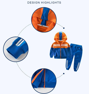 Uniforme scolaire à bas prix survêtement veste et pantalon de sport ensembles de survêtements pour enfants pour l'automne survêtement pour enfants personnalisé - Product Image 3