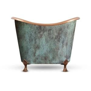 Bañera de cobre con elegancia rústica diseñada para complementar los interiores de baño vintage y antiguos - Product Image 5