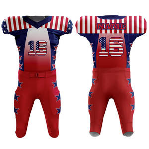 Uniforme de Fútbol Americano 100% Poliéster Unisex Jersey y Pantalones Cortos Estampados Transpirables - Product Image 4