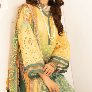 <b>Women</b> Traditional Shalwar Kameez Suit Detailed <b>Kurta</b> Loose Bottom Printed Dupatta Cotton Silk Quick Dry <b>for</b> Cultural Occasions - Product Image 3