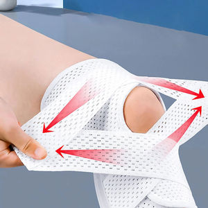 Genouillères de compression réglables et durables, respirantes, à bas prix, pour la musculation, en nylon/coton/polyester, de qualité supérieure - Product Image 1