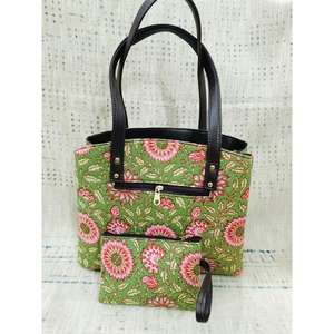 Bolso de Mano de Algodón Estampado para Mujer, Estilo Jaipuri, con Cierre de Cremallera, Resistente al Agua, para Uso Diario en Todas las Estaciones - Product Image 1