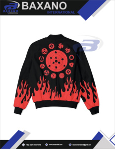 Chaqueta Bomber con Estampado de Anime para Hombre, Cuello Redondo, Forro Polar, Resistente al Viento, Reversible, Cierre de Cremallera, Ropa Urbana de Invierno - Product Image 5