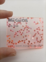 Feuille acrylique rose laser coeur paillettes-feuille acrylique de 3mm d'épaisseur