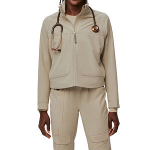Veste d'uniforme hospitalier anti-rides personnalisée \ Vestes de gommage médical unisexe pour soins infirmiers extensibles - Product Image 1