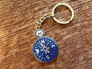 Porte-clés boussole en émail Adventure Travel Explore Design Breloque de sac en métal personnalisée simple face - Product Image 2