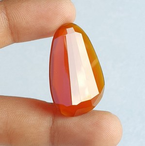 Cornaline naturelle pierre à facettes cornaline légère coupe cornaline lâche lisse cristal poli pour la fabrication de bijoux - Product Image 1