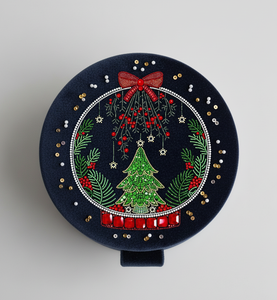 Boîte de rangement à bijoux portable carrée, faite à la main, de qualité supérieure, motif floral, taille personnalisée, section pour bagues, broderie, vente chaude - Product Image 1