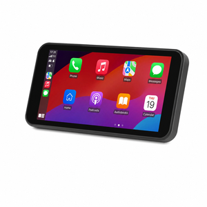 Adaptateur CarPlay sans fil portable avec écran IPS de 6 pouces, Android 14, pour motos, étanche IP68, support GPS pour rétroviseur, garantie 1 an - Product Image 1