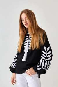 Blusa mexicana bordada, Túnica de manga larga, de alta moda vestido de fiesta, Top informal para mujer - Product Image 5