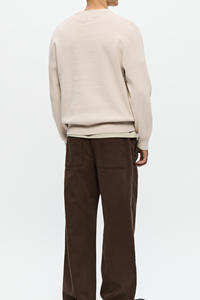 เสื้อสเวตเตอร์แขนยาวโอเวอร์ไซส์สำหรับผู้ชายผ้าคอตตอนผ้านิ่มแห้งเร็ว100% ปรับแต่งโลโก้และพิมพ์ลายดิจิตอล - Product Image 2