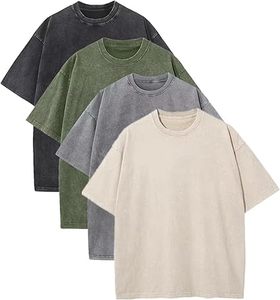 T-shirt en coton doux délavé à l'acide sur mesure en gros, t-shirt surdimensionné délavé à l'acide vintage pour streetwear, vêtements décontractés au quotidien - Product Image 3