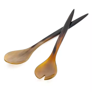 Cuillère à corne Design moderne Fourchette à couverts indienne pour café de cuisine par artisanat en croissant - Product Image 2