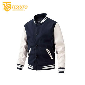เสื้อแจ็คเก็ตนักเรียนแบบวินเทจสำหรับผู้ชายเสื้อโค้ทฤดูหนาวลายตัวอักษร - Product Image 5