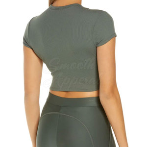 Women Casual <b>Crop</b> <b>Top</b> T-Shirt Knitted 100% Cotton Breathable Soft Perfect for Streetwear Travel Everyday Lifestyle Activities - Product Image 2