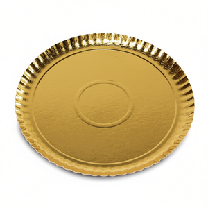 <b>Set</b> of 3 Disposable Cardboard <b>Trays</b> 24cm EASY <b>BAKE</b> Gold 15794 for Guardini Party Tableware & Decorations - Product Image 2