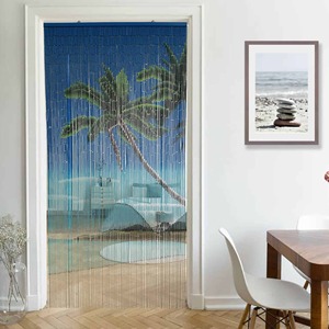 Bamboo beaded curtains for hotel resort eco friendly bead curtain doorway <strong>shades</strong> custom <strong>printing</strong> accept - Product Image 6