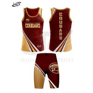 Uniforme de pista y campo para correr personalizado hecho en fábrica, uniforme de pista y campo para adultos de diseño único - Product Image 1