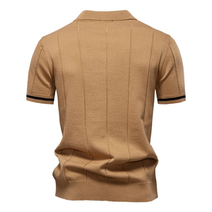 Chemise polo en coton décontractée pour homme, vêtements de rue d'été, manches courtes, avec impression sérigraphique brodée, légère, OEM - Product Image 2