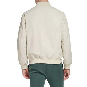 High Street Hombres Poliéster Satén Chaquetas de bombardero Logotipo personalizado Posición frontal con cremallera de bolsillo Servicio OEM Ropa de hombre - Product Image 6