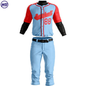 Maillot de baseball de sublimation respirant de haute qualité OEM 2025 ensemble de vêtements de sport imprimé de logo personnalisé nouveau design de vêtements de softball - Product Image 4