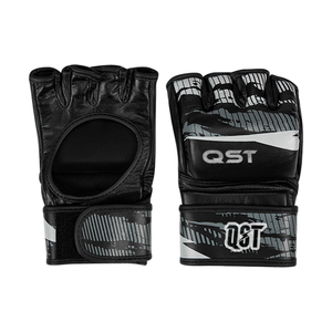 Guantes Unisex de cuero genuino de alta calidad MMA UFC diseño de impresión de logotipo personalizado sin dedos para escenas al aire libre - Product Image 1