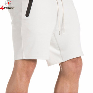 OEM Custom Logo Men's Jogger <b>Shorts</b> Elastic Waist Drawstring 5in Inseam Casual Cotton Sweat <b>Fleece</b> Lining Solid Pattern Design - Product Image 3