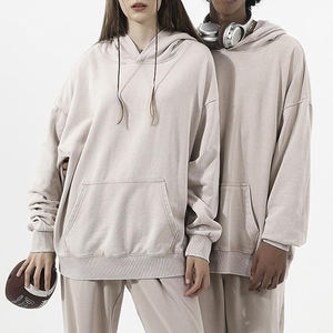 Heavyweigh coton à manches longues sérigraphie lettres sweats à capuche femmes nouveauté surdimensionné femmes sweats à capuche goutte épaule - Product Image 4