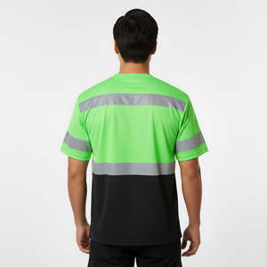 Polo de sécurité haute visibilité premium, classe 2 ANSI, imperméable, bande réfléchissante, 100% polyester, logo personnalisé LED, vêtements de travail pour hommes - Product Image 3