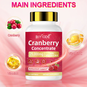 Complément alimentaire à base <span class=keywords><strong>de</strong></span> plantes (gentiane et <span class=keywords><strong>canneberge</strong></span>) Capsules molles Extrait <span class=keywords><strong>de</strong></span> <span class=keywords><strong>canneberge</strong></span> 25 000 mg Formule antioxydante - Product Image 3