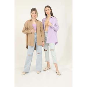 Camisa con Bolsillo Camel - Camel - Product Image 1