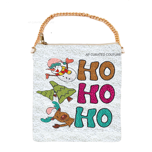 Sac à main tendance en tissu et perles fait main avec fermeture éclair, style mode, poignée souple, idéal pour Noël - Product Image 3