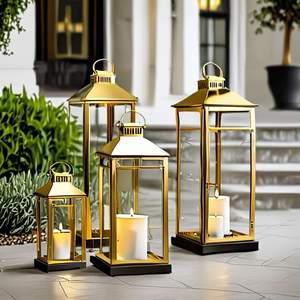 Linterna de acero inoxidable de diseño duradero diseñada para uso a largo plazo en jardines, patios, restaurantes, hoteles y espacios para eventos - Product Image 2