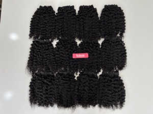 100% Extensions de cheveux humains bruts vietnamiens non transformés donneur unique Double dessiné cheveux bouclés birmans faisceaux bruts armure de cheveux - Product Image 5