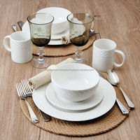 Juego de Platos de Porcelana Blanca Redondos Ecológicos, Estilo Americano, Decorados con Esmalte, para Bodas y Restaurantes