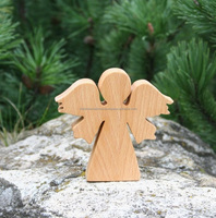 Ange de protection en bois cadeau de naissance pour bébé fille cadeau de baptême et une fille avec une colombe est une belle idée pour la naissance d'une fille