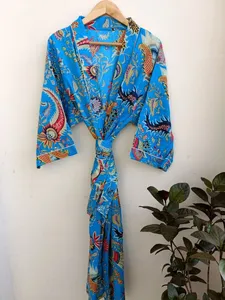 Haute sur demande Style moderne bleu Kimono Robe pour les femmes tenues de soirée Robes à prix abordable de l'Inde - Product Image 4