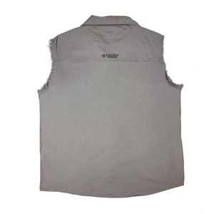 Chaleco sin mangas con capucha para hombre Chaleco de lavado de lino y algodón multicolor con decoración de botones Ropa informal-Venta al por mayor - Product Image 3