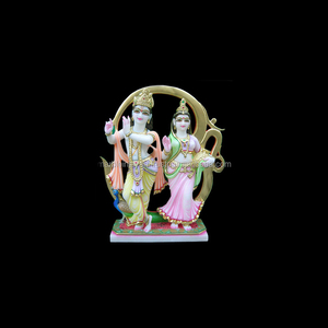 Statue Krishna en marbre, belle Statue en pierre naturelle - Product Image 1