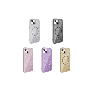 Coque en silicone scintillante Netzy Luxury Safa Okso Series pour iPhone 13 Pro Max compatible MagSafe - Blanc - Product Image 3