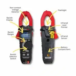 METRAVI PRO IRC-600 Digital TRMS AC Clamp Meter with Infrared <b>Thermometer</b> for <b>Electrical</b> Measurement and Temperature Testing - Product Image 6