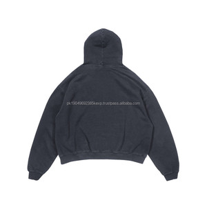 Sweat à capuche pour homme de haute qualité avec logo personnalisé, 100% coton biologique, sweat à capuche uni, sweat à capuche vintage pour homme, sweat à capuche lourd lavé - Product Image 2