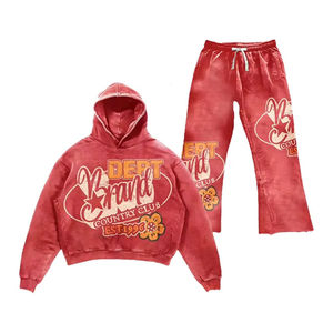 Conjunto de chándal DTG DTF personalizado para hombre, ropa de gimnasio con logotipo personalizado, ropa deportiva de entrenamiento al por mayor, traje de jogging de moda - Product Image 4