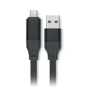 Portachiavi con cavo in ABS riciclato, gadget ecologici - Product Image 3